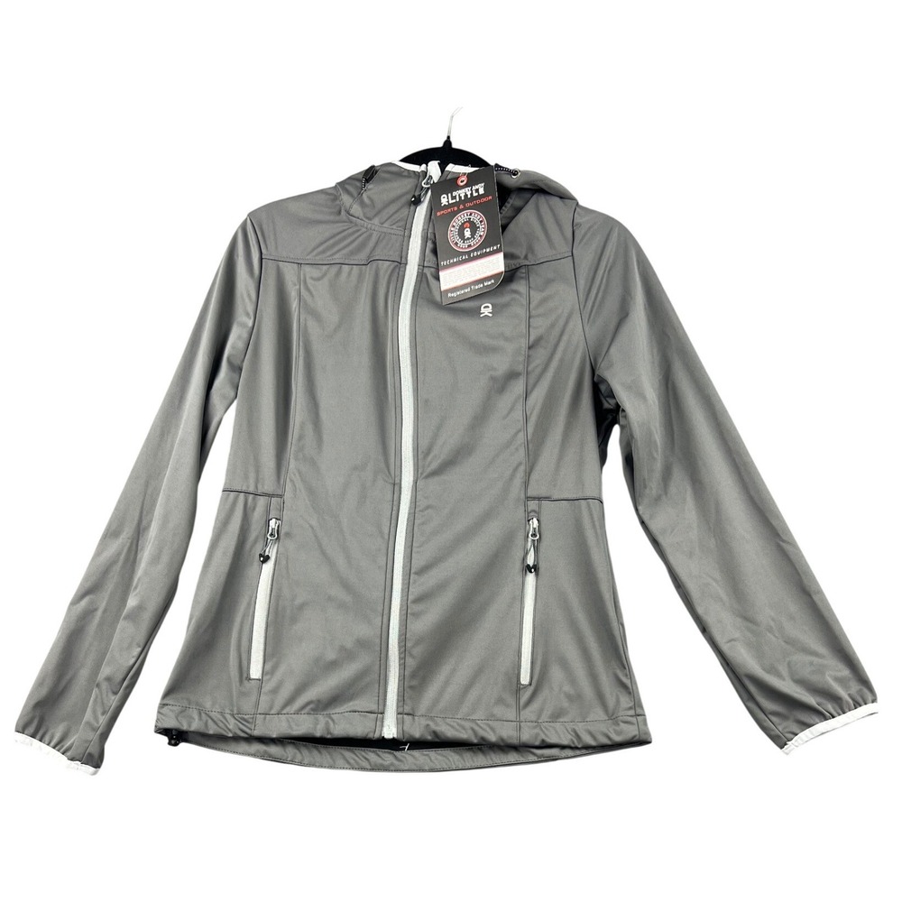 Little Donkey Andy Softshell Jacket Womens S Gray NWT Hooded Water Repellent